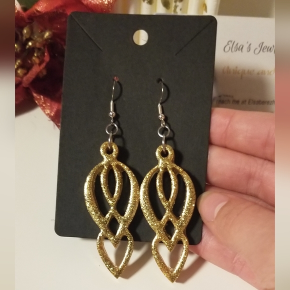 Hand Crafted Jewelry - Handmade gold earrings.